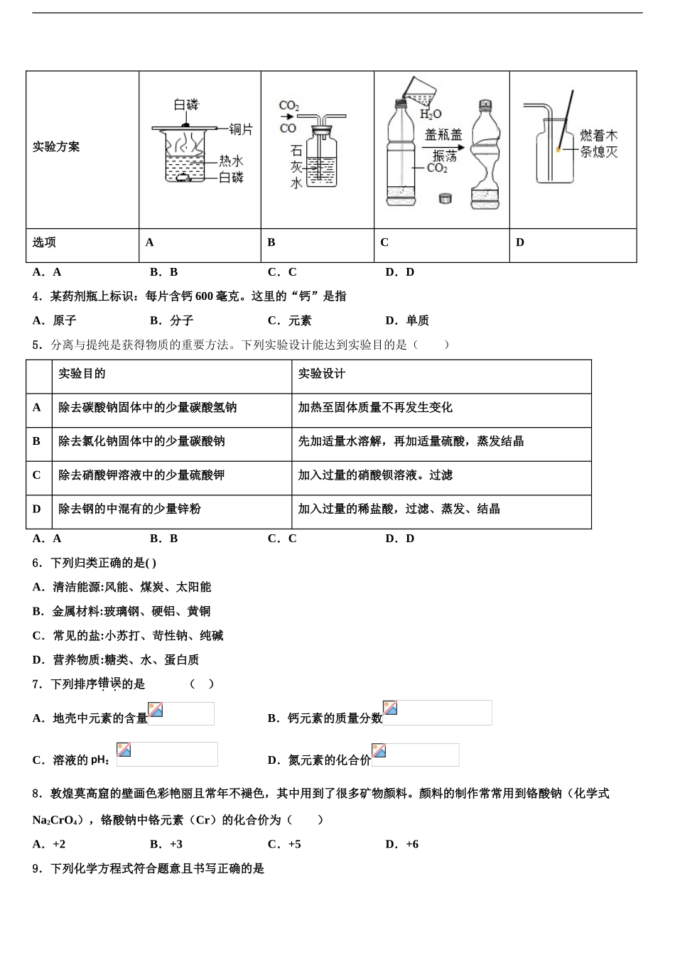 2024年福建省泉州台商投资区中考化学全真模拟试题含解析_第2页