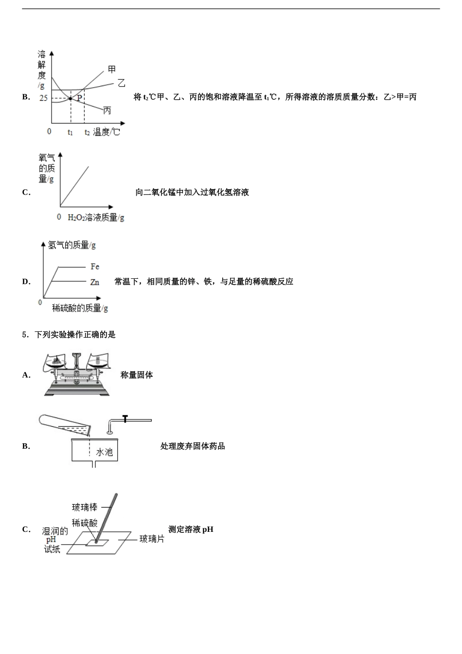 2024年福建省泉州市石狮市中考化学适应性模拟试题含解析_第2页