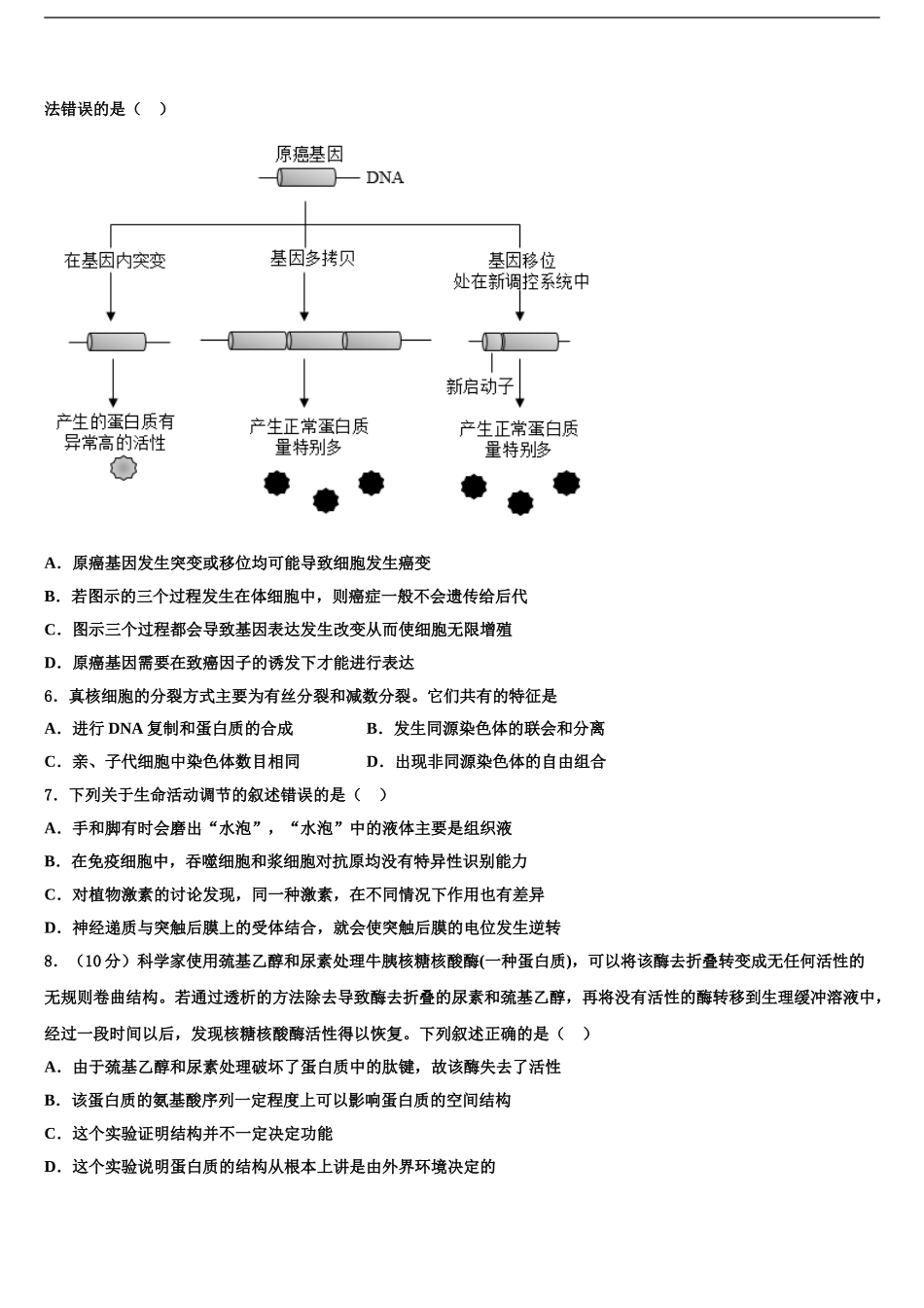 2024年福建省泉州市马甲中学高考生物四模试卷含解析_第2页
