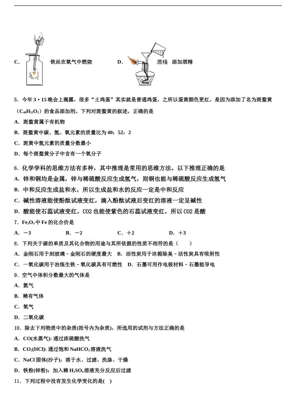 2024年福建省龙岩五中学中考猜题化学试卷含解析_第2页