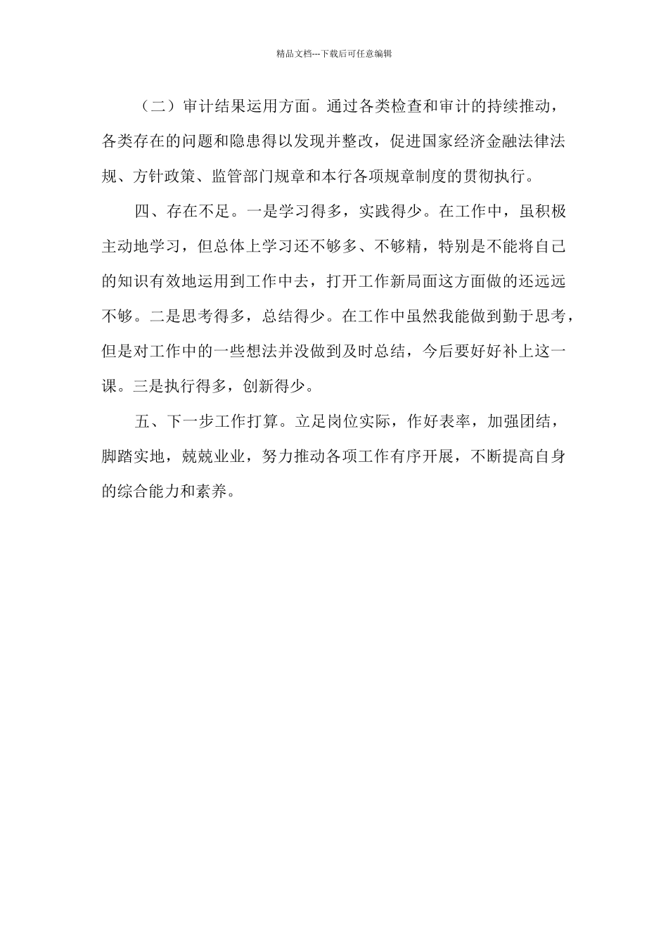 2024年稽核审计个人工作总结_第2页