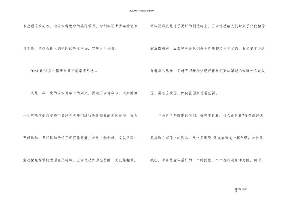 2024年第25届中国青年五四奖章观后感_第3页