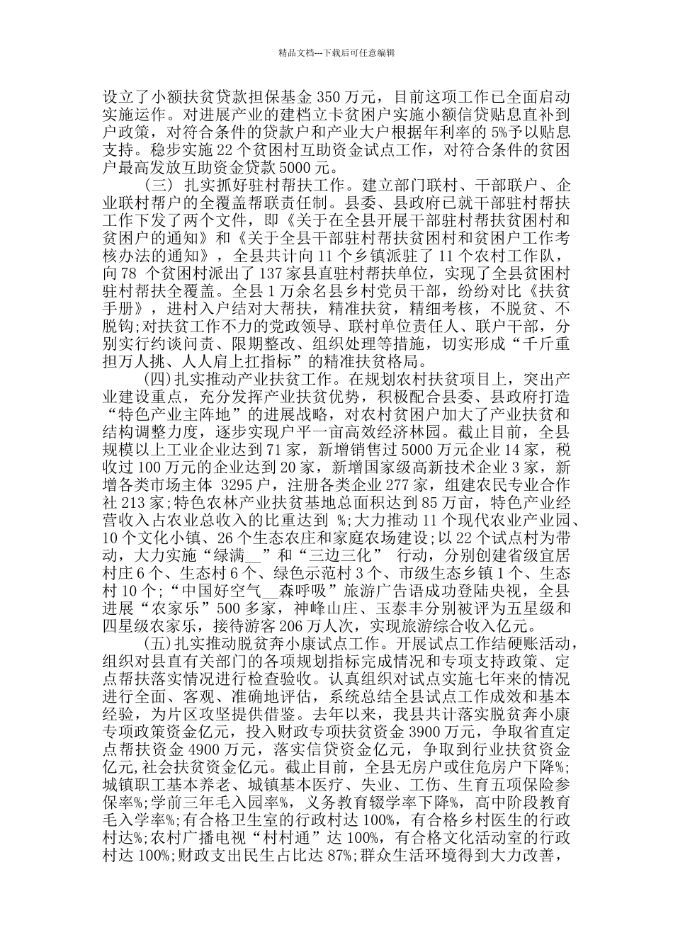 2024年精准扶贫脱贫攻坚工作总结_第2页