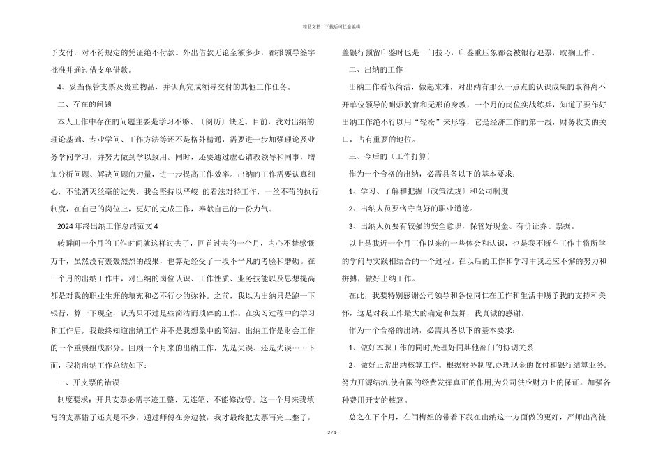 2024年终出纳工作总结5篇_第3页