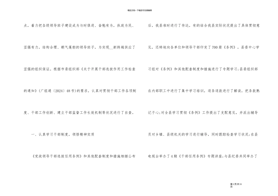 2024年经典干部选拔任用自查报告5篇_第2页