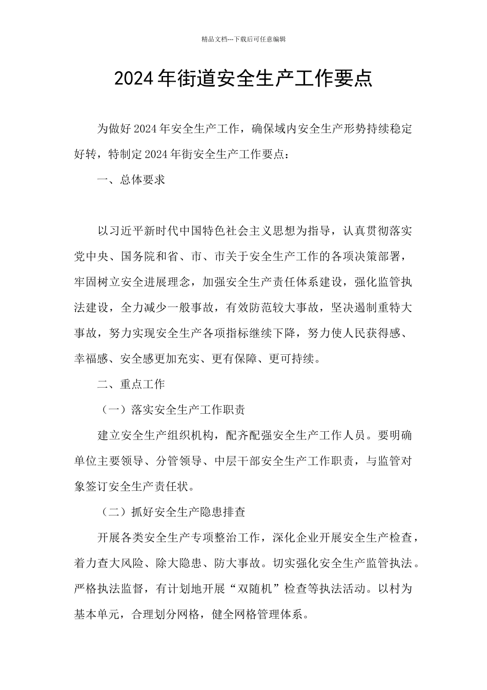 2024年街道安全生产工作要点_第1页