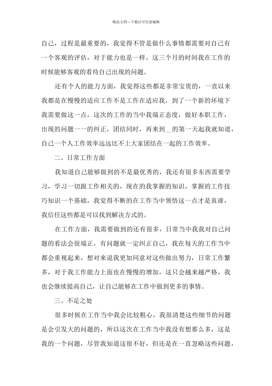 2024年试用期转正工作总结10篇_第2页