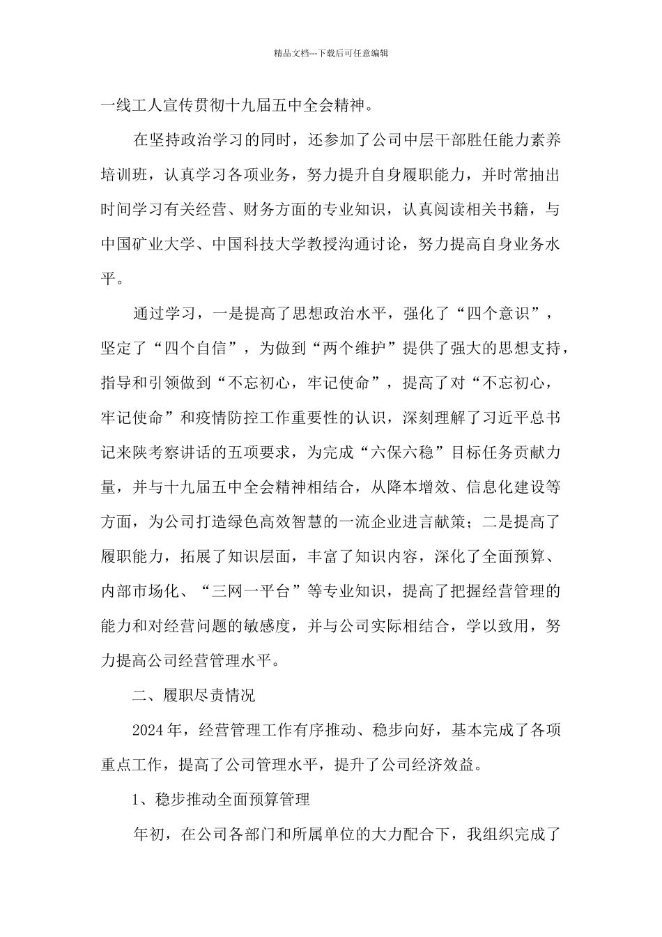 2024年财务总监述职述廉报告_第2页