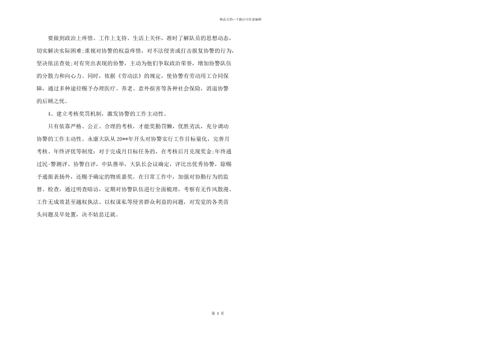 2024年辅警试用期工作总结_第3页