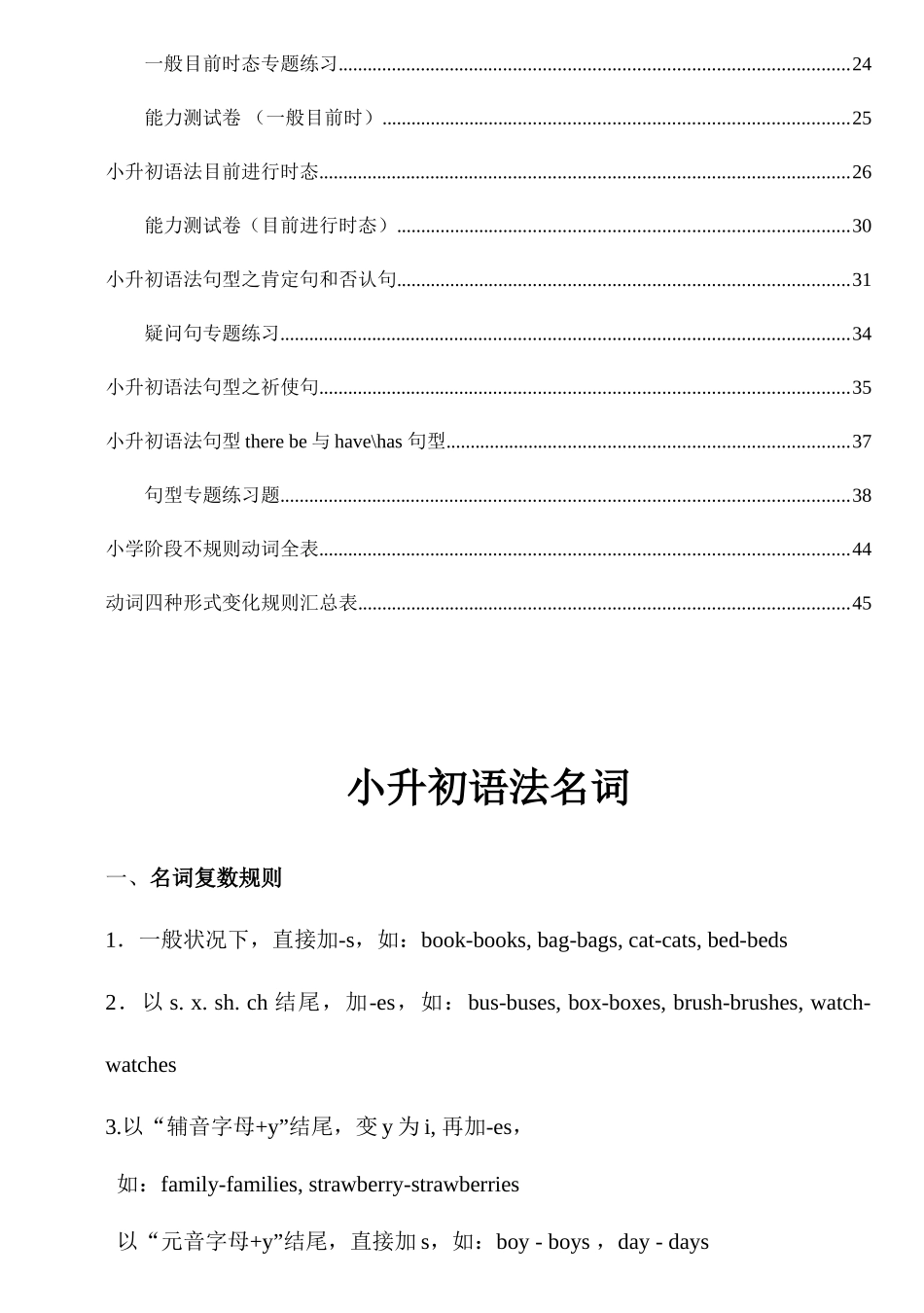 2025年小升初英语语法点总结及练习_第2页