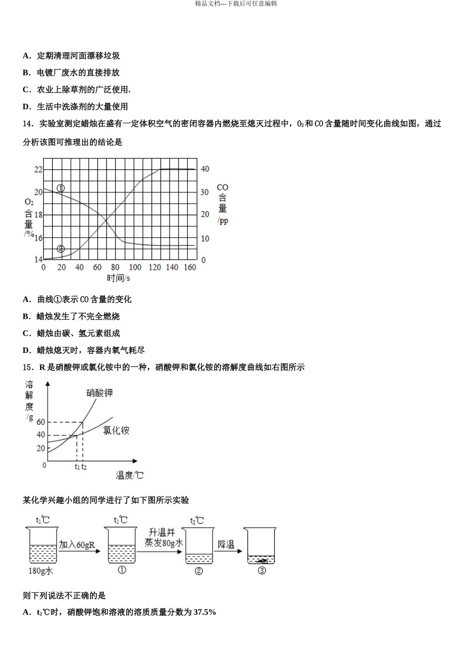 2024年辽宁省市级名校中考化学模拟预测题含解析_第3页