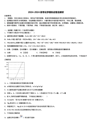 2024年辽宁省普兰店市第一中学高三六校第一次联考化学试卷含解析
