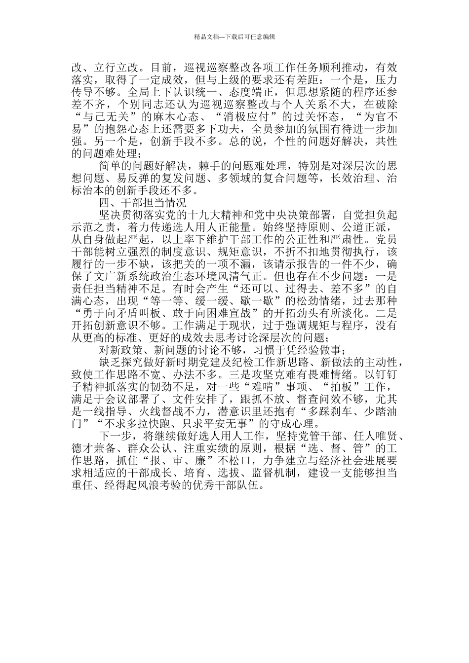 2024年选人用人工作自查报告_第2页