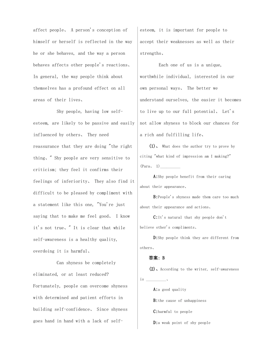 2025年广播电视大学电大期末考试网考大学英语资料_第2页