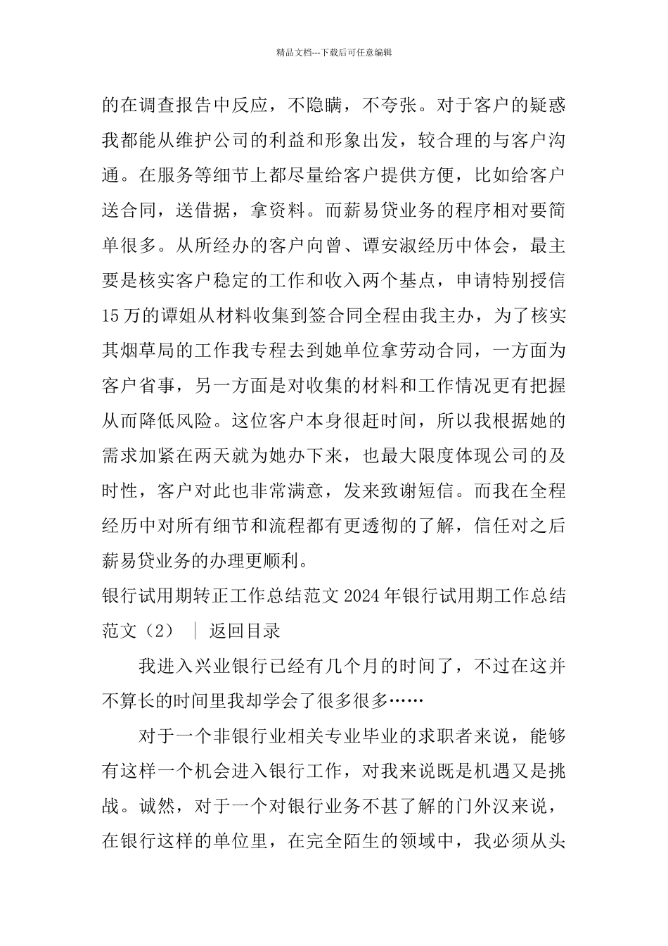 2024年银行试用期工作总结范文4篇_第3页