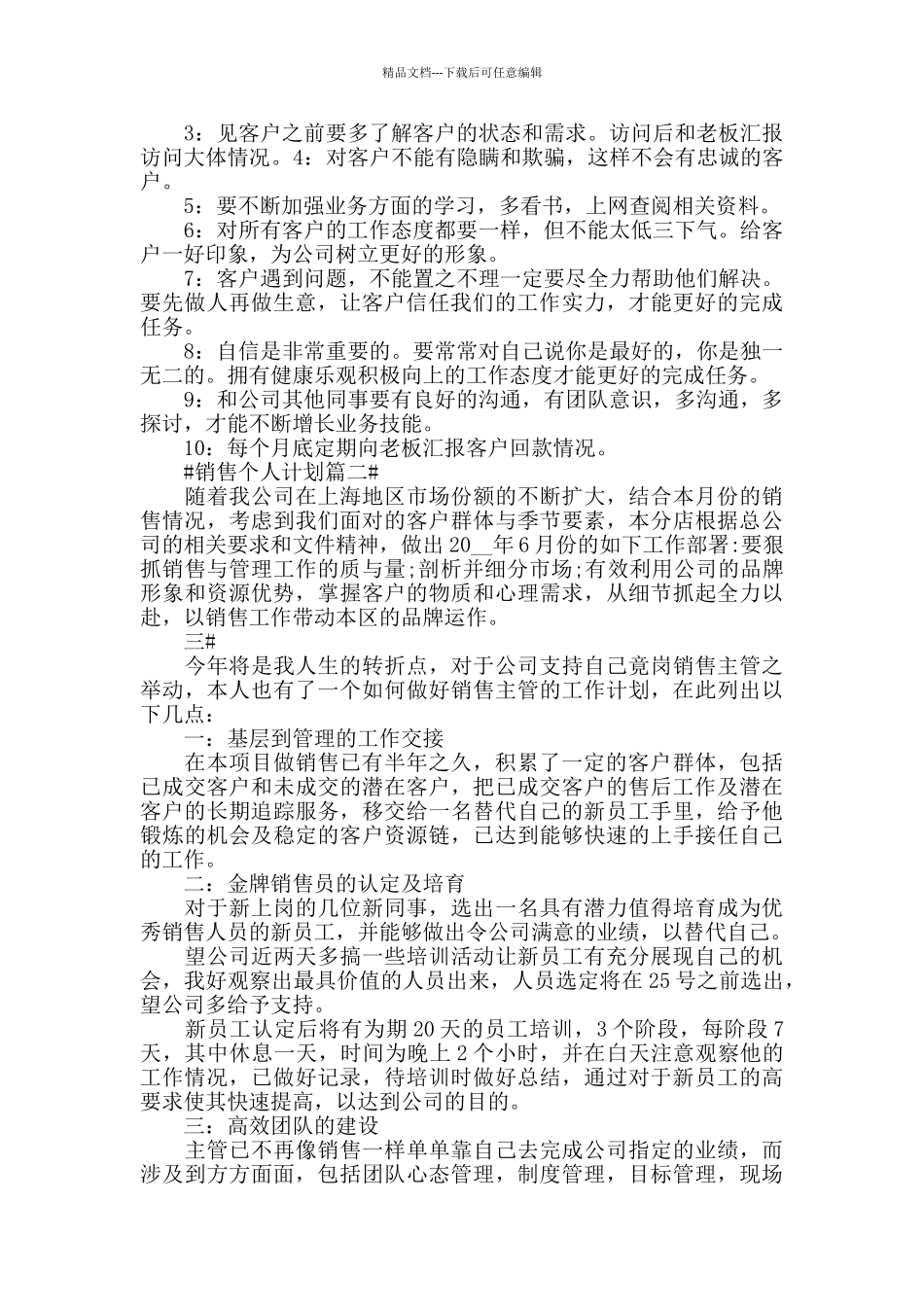2024年销售个人计划目标_第2页