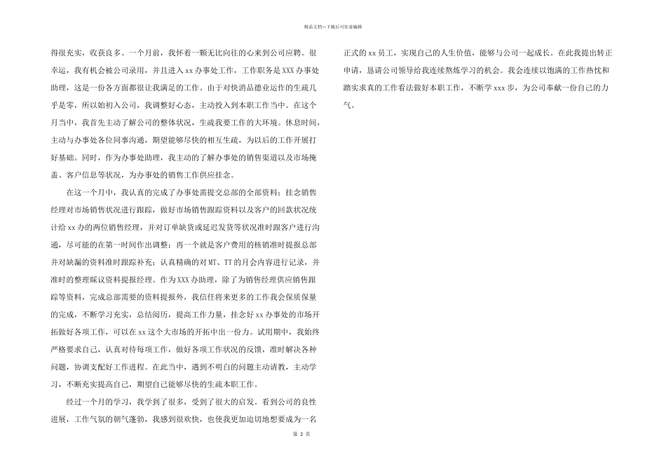 2024年销售员试用期个人述职报告总结_第2页