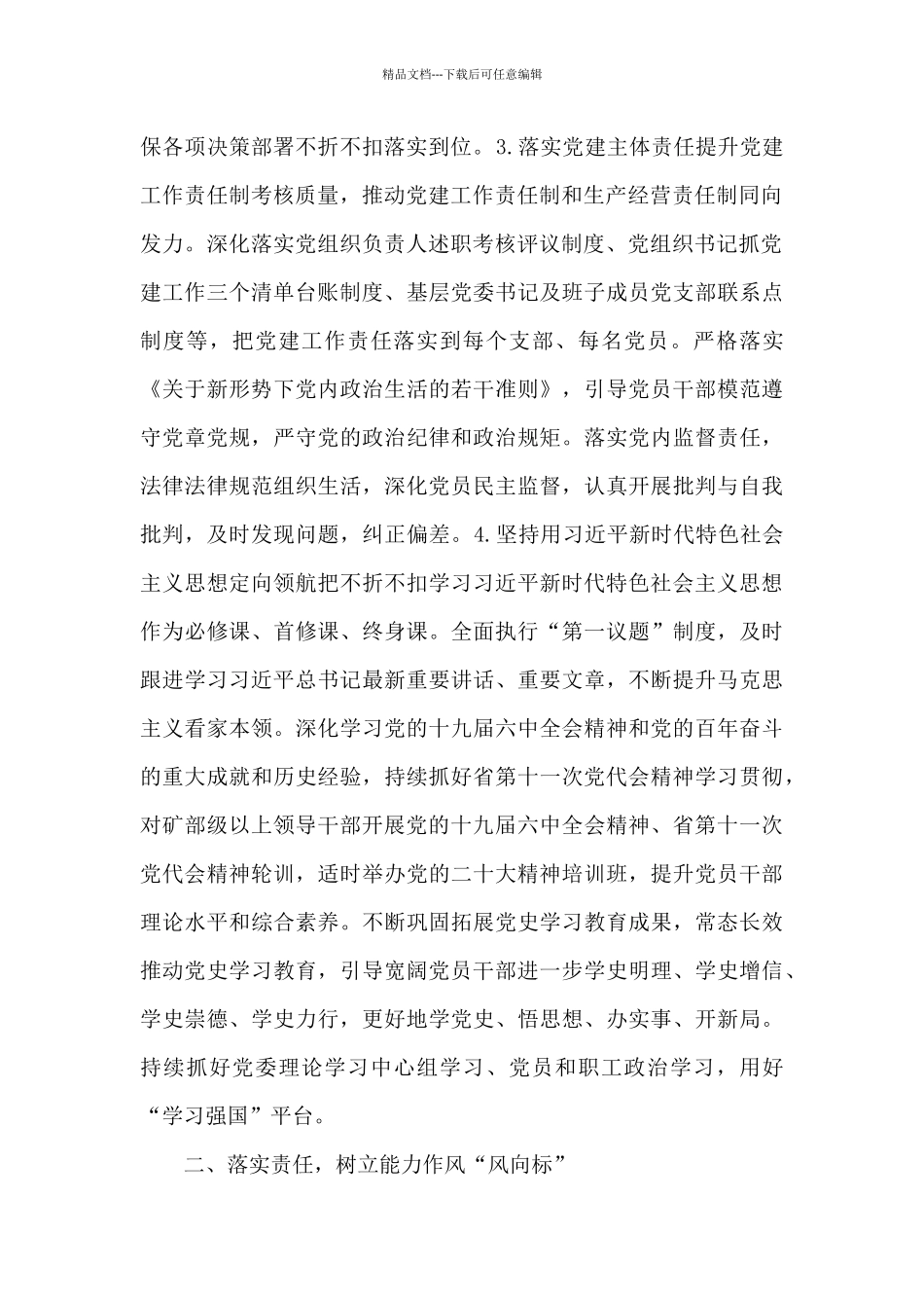 2024年集团公司党委班子党建创新改革工作要点_第2页