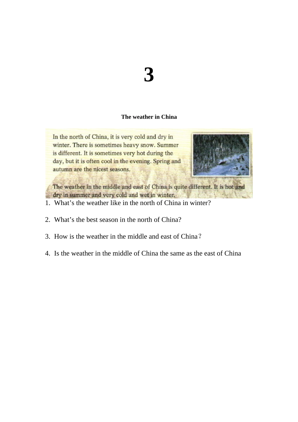 2025年广州小升初外国语学校英语模拟面试精练朗读文章并回答问题_第3页