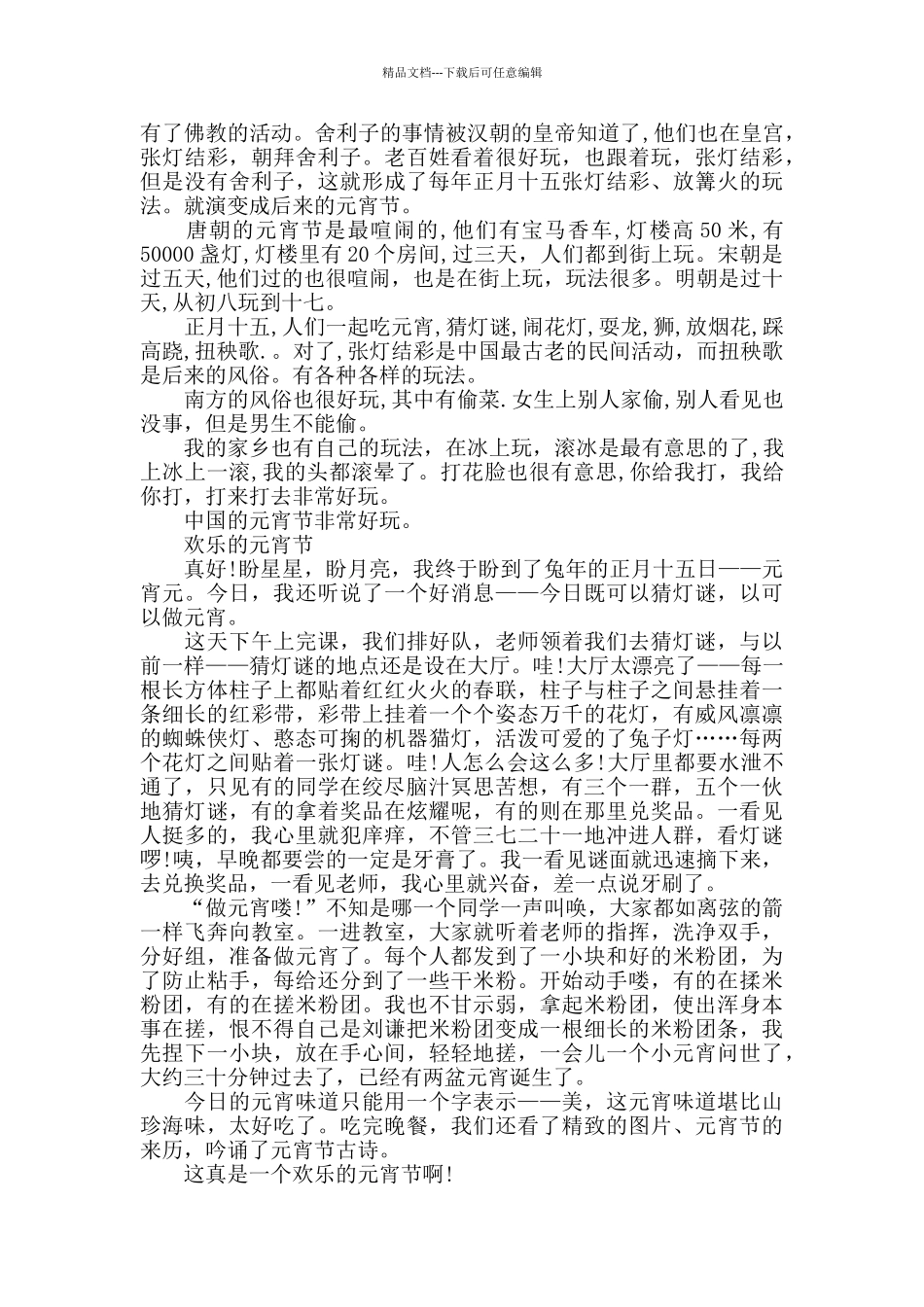 2024快乐的元宵节作文600字五篇_第3页