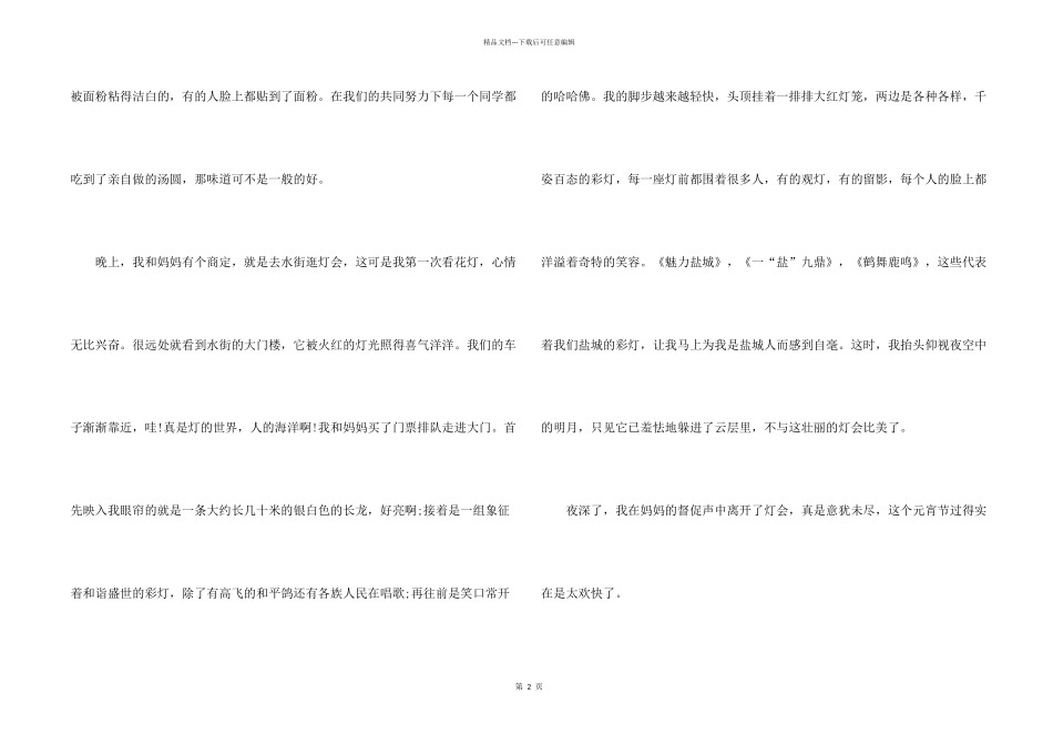 2024我们的节日元宵节800字_第2页