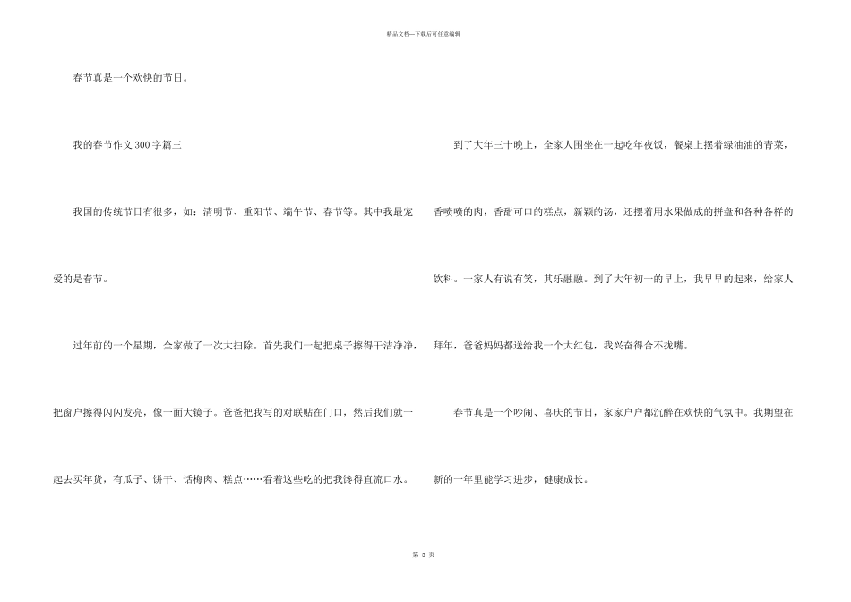 2024我的春节300字10篇_第3页