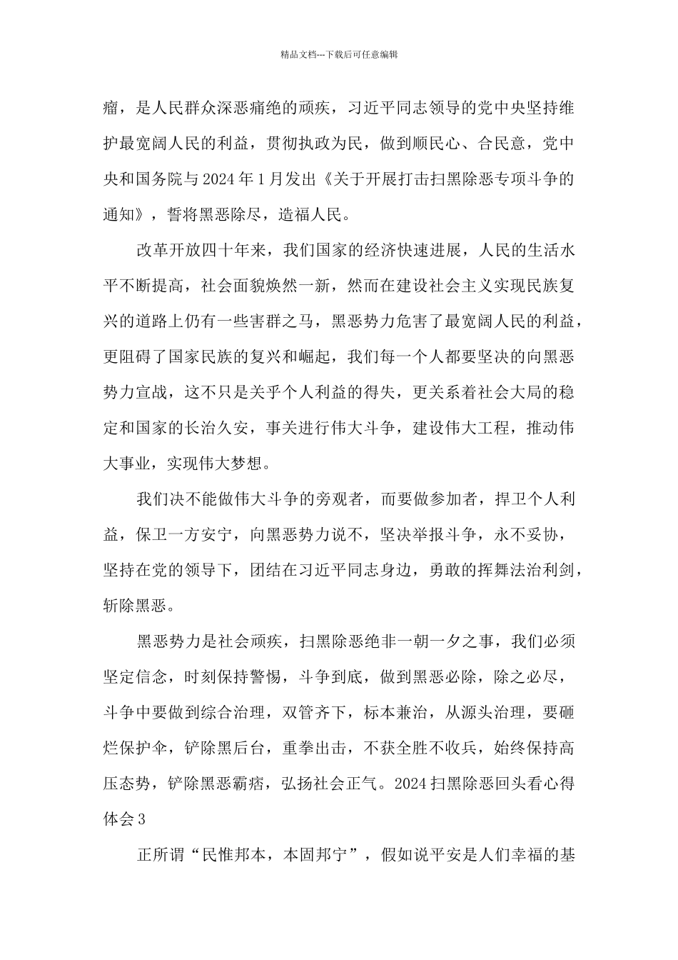 2024扫黑除恶回头看心得体会5篇_第2页