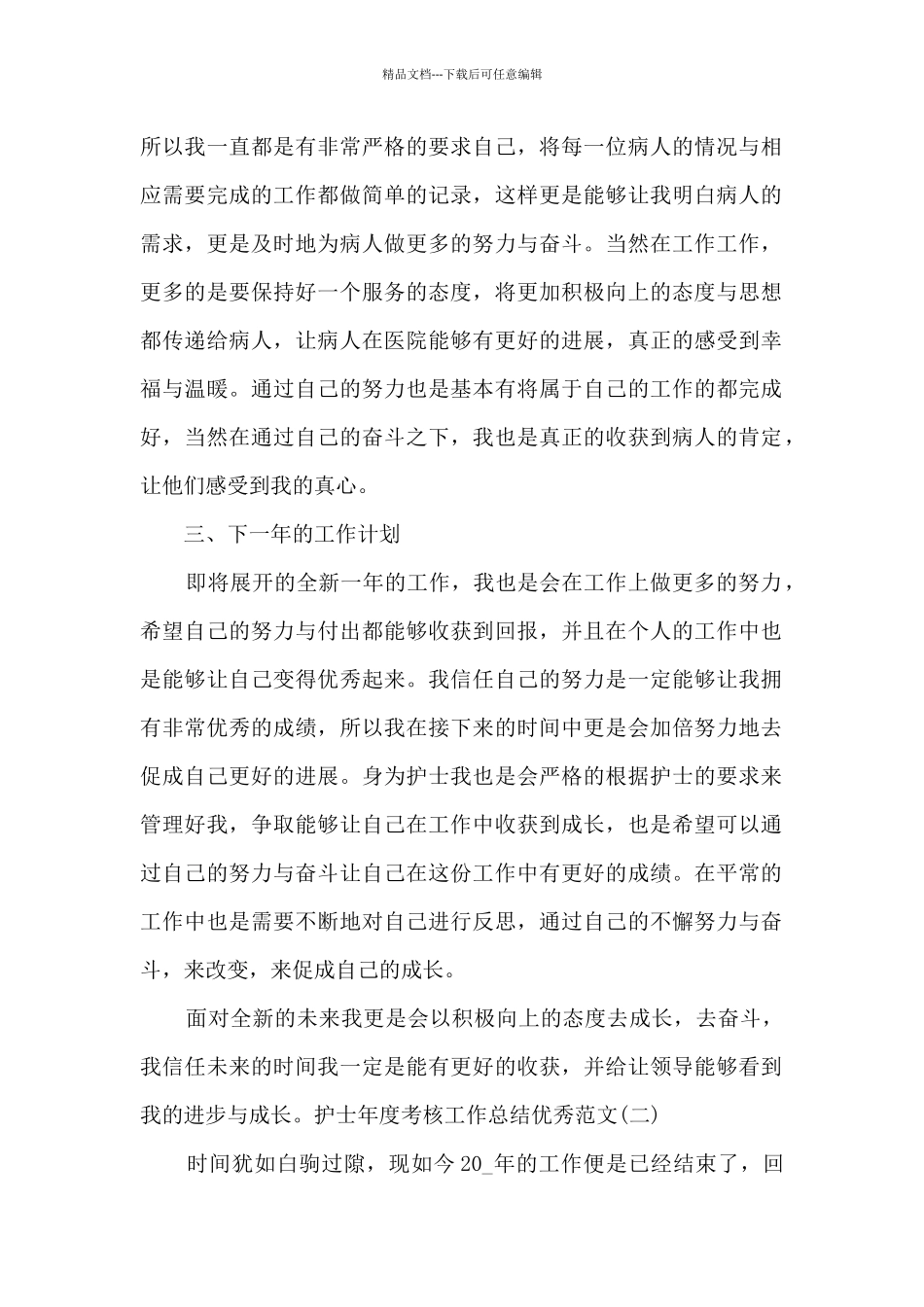 2024护士年度考核工作总结精品_第2页