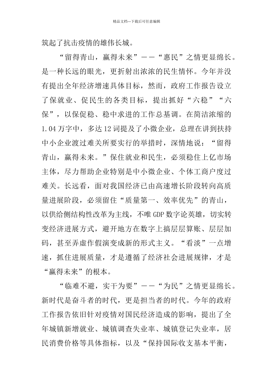 2024政府报告心得体会_第2页