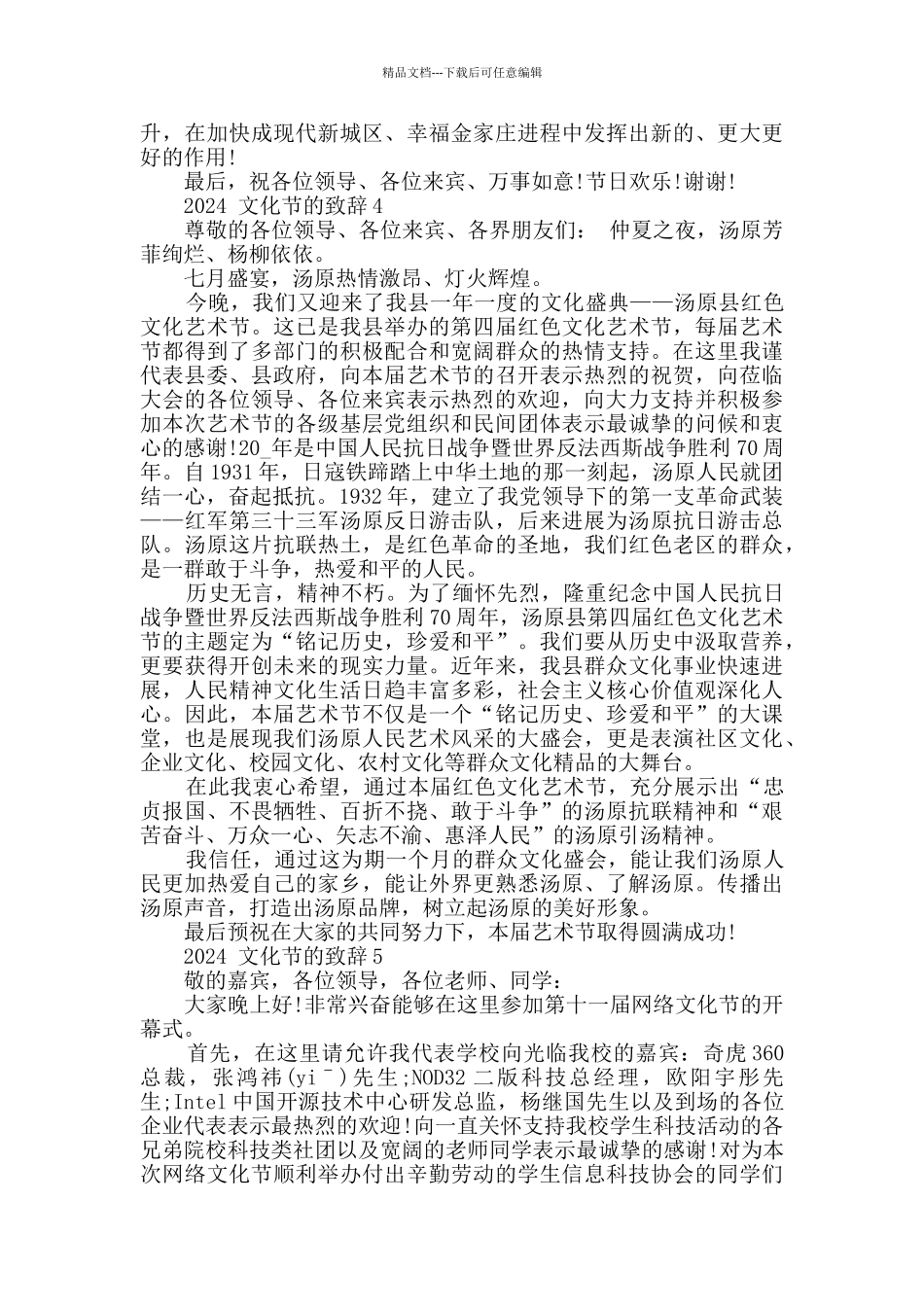 2024文化节的致辞大全_第3页