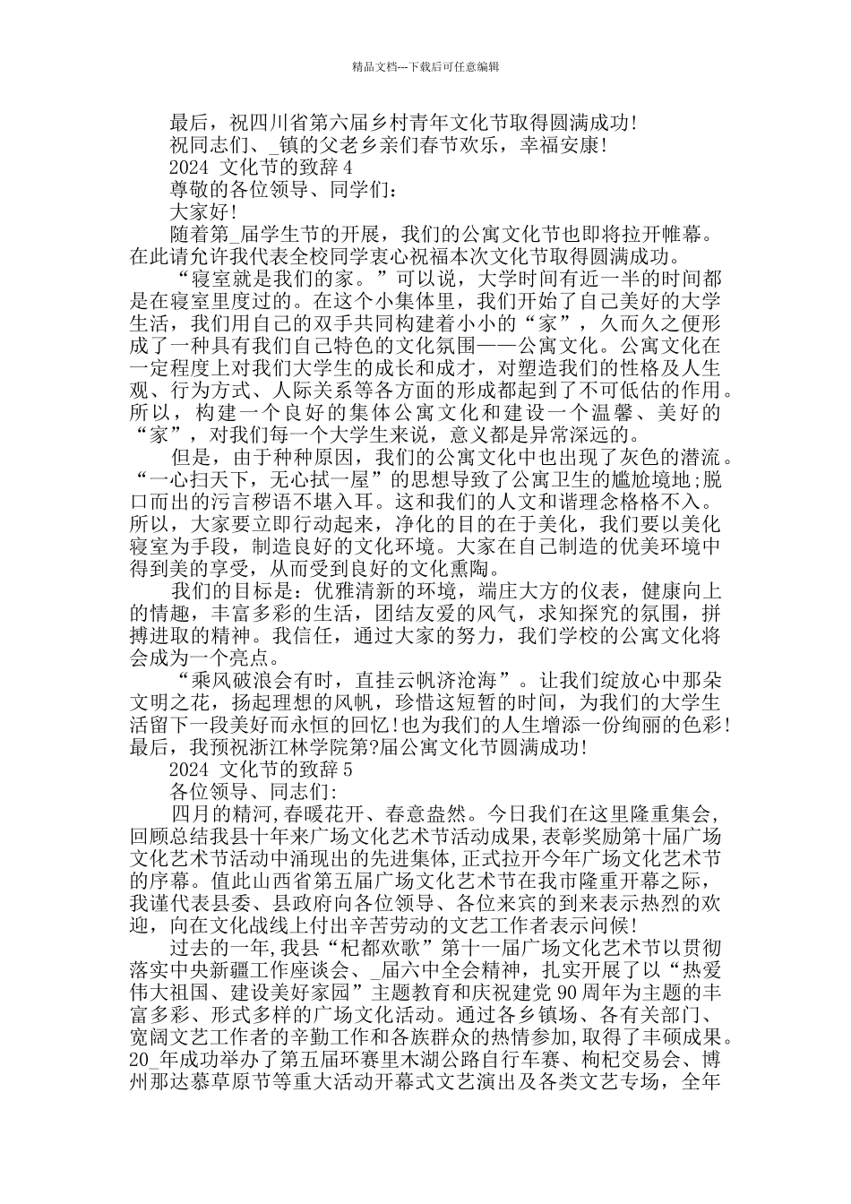 2024文化节的致辞精选大全_第3页