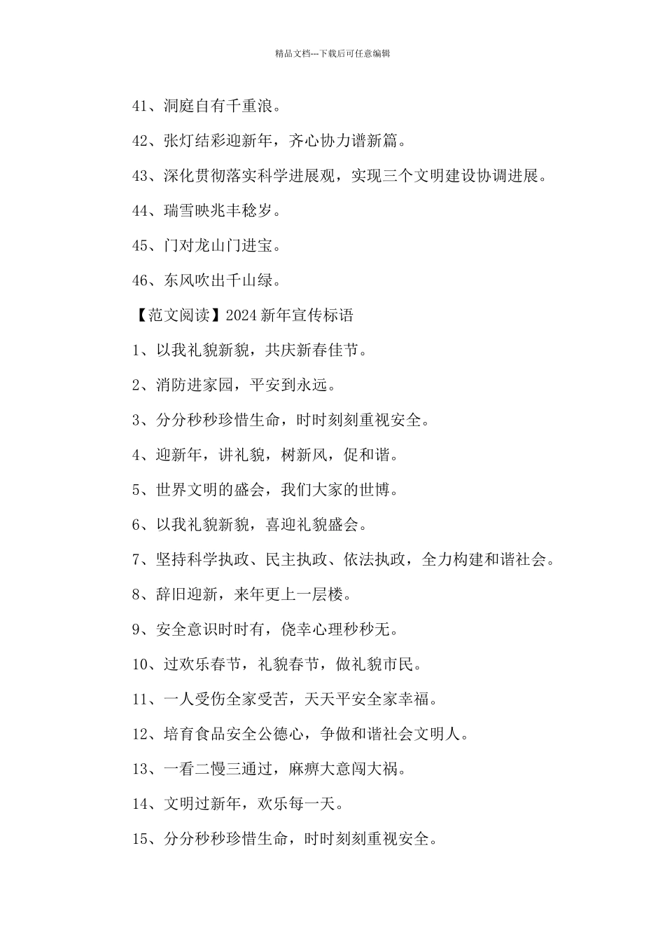 2024新年宣传标语必备_第3页