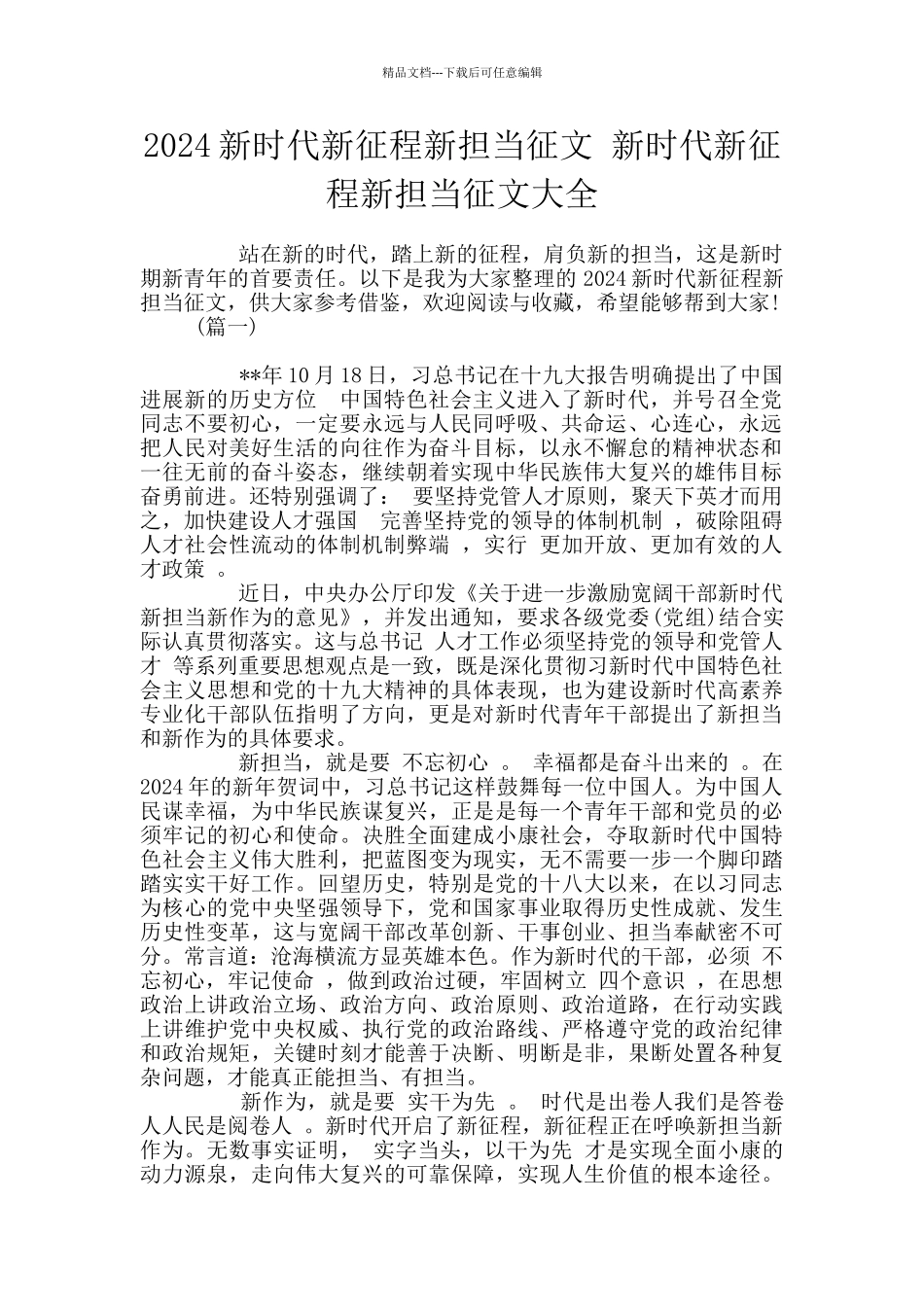2024新时代新征程新担当征文_第1页