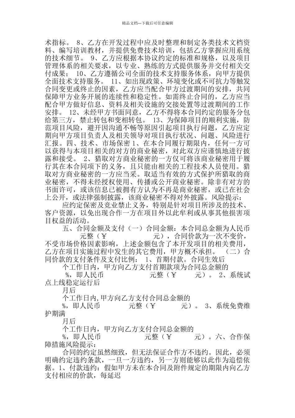 2024最新软件开发服务合同_第2页