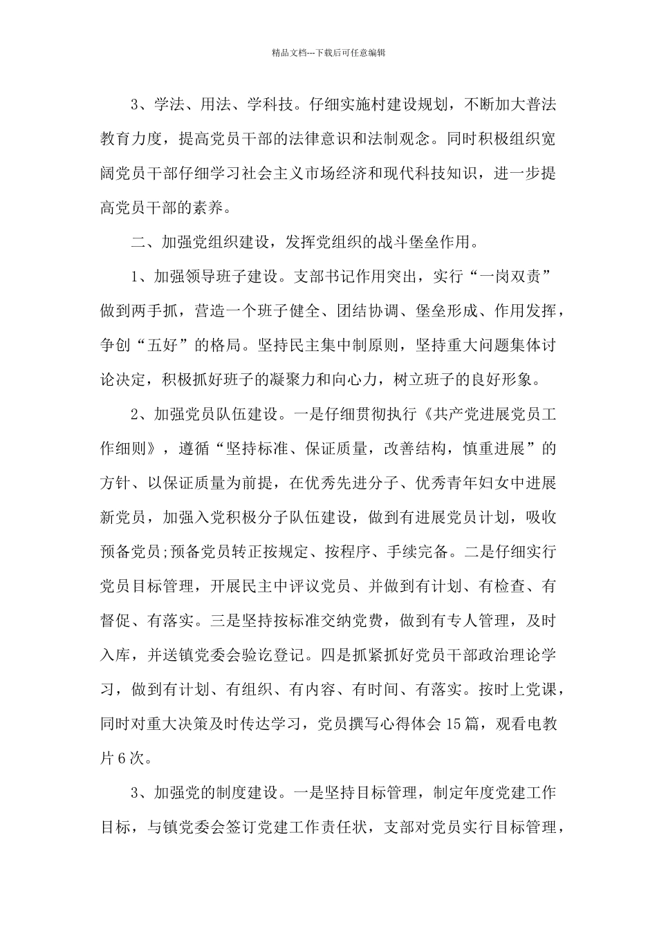 2024村支部书记个人工作总结_第2页