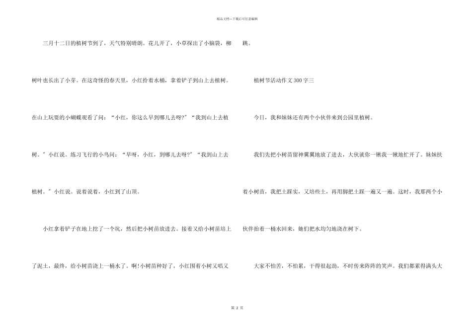 2024植树节活动300字五篇_第2页