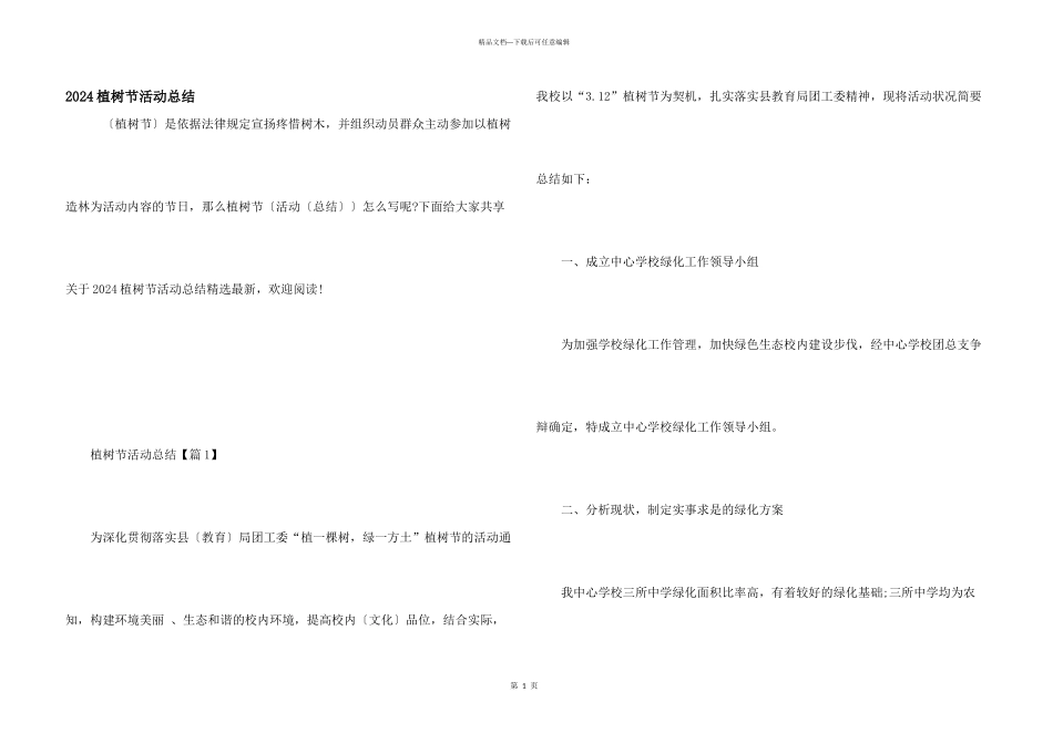 2024植树节活动总结_第1页