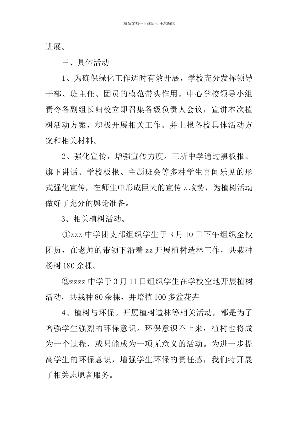 2024植树造林美化校园活动总结范文_第2页