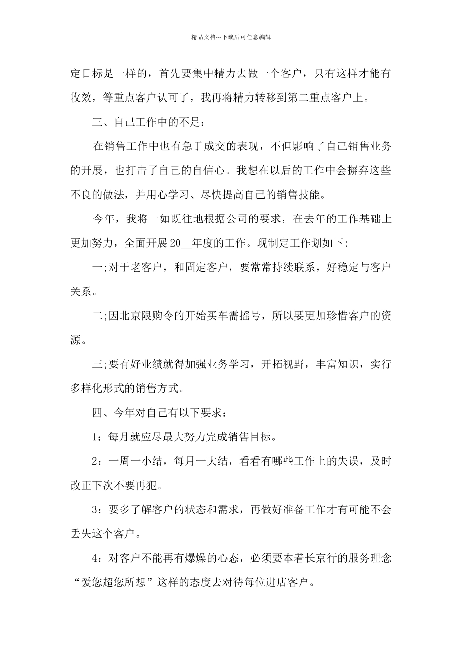 2024汽车销售个人工作总结范本_第2页