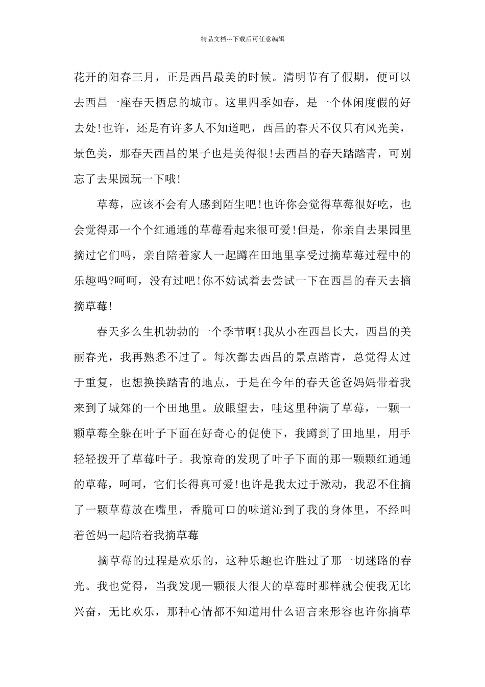 2024清明节踏青作文500字优秀作文_第3页