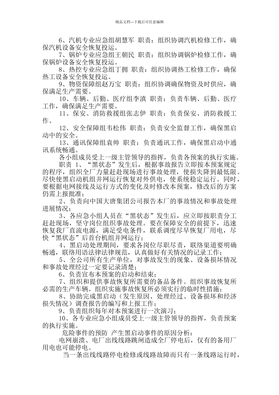 2024火电厂黑启动应急预案_第2页