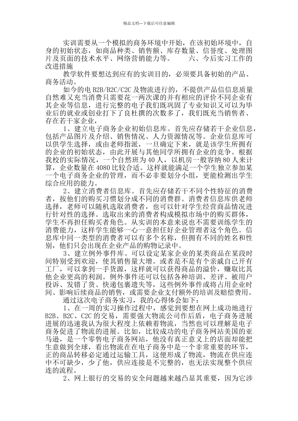 2024电子商务公司的实习报告_第2页