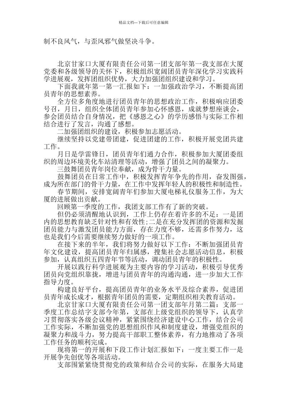 2024第一季度团支部工作汇报_第3页