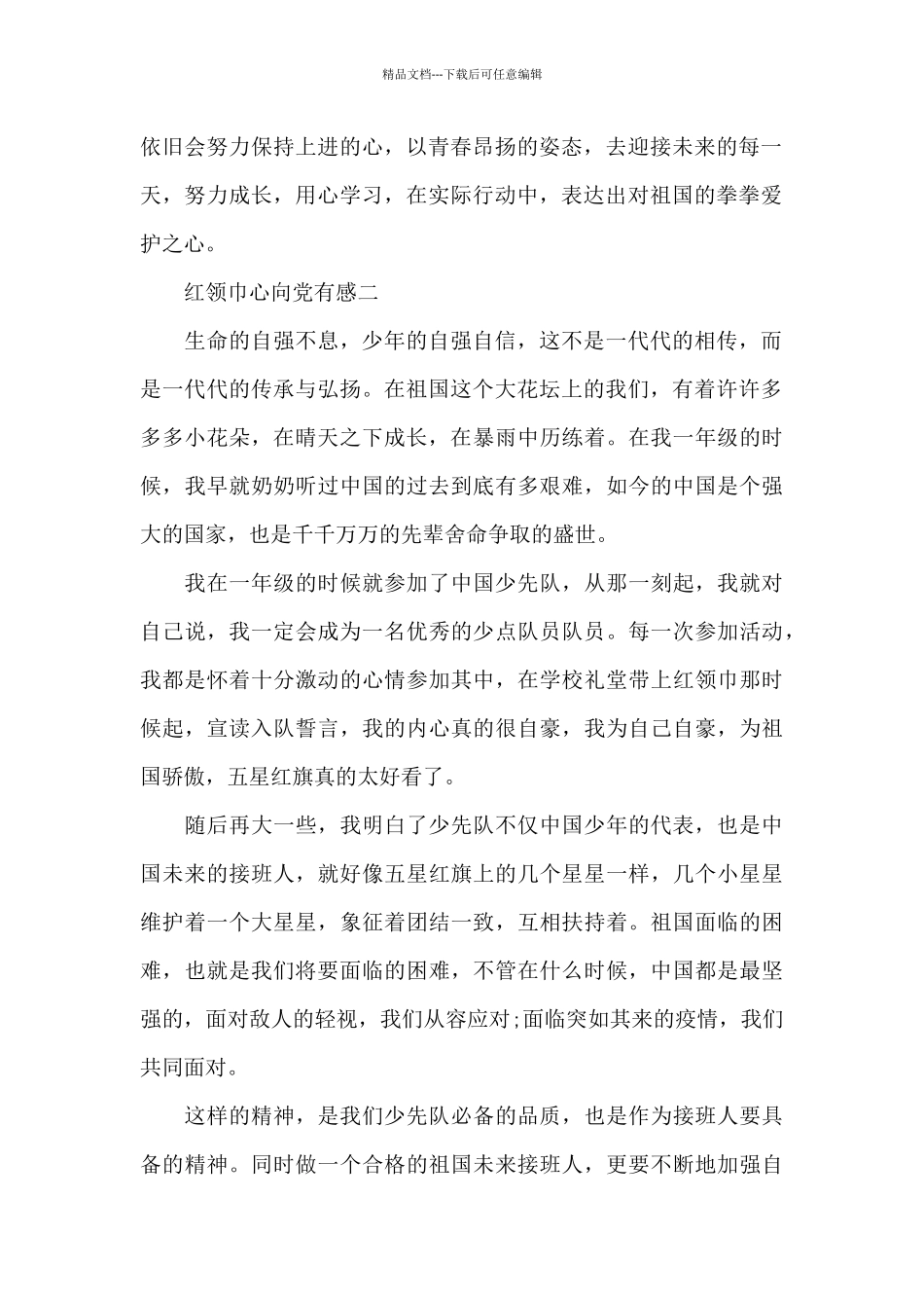 2024红领巾心向党有感6篇_第2页