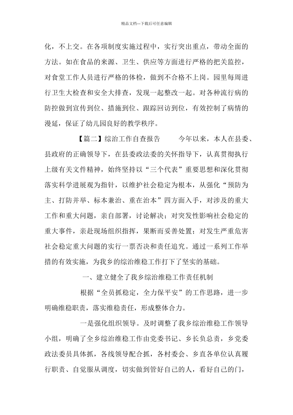 2024综治工作自查报告_第3页