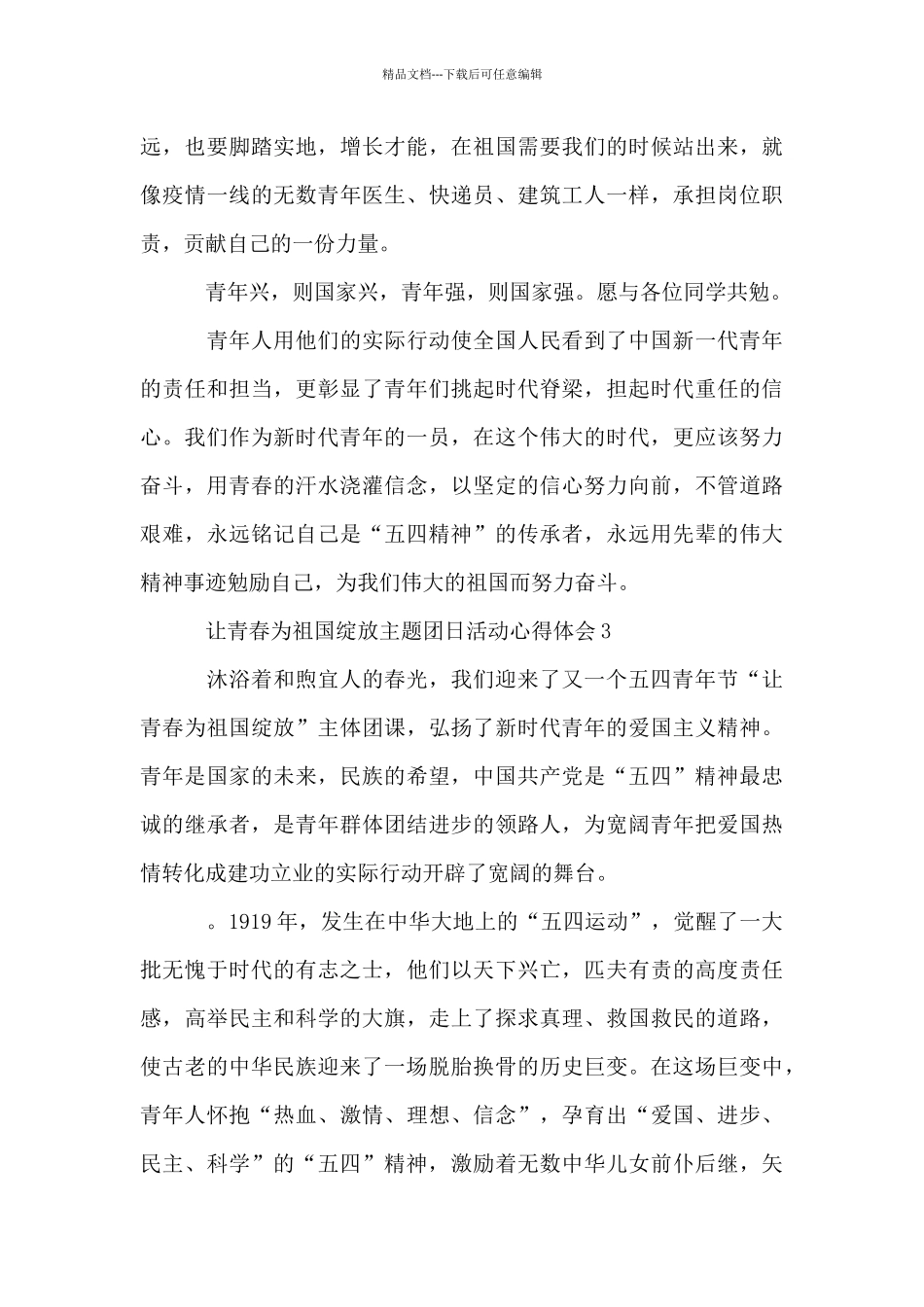 2024让青春为祖国绽放主题团日活动心得体会_第3页