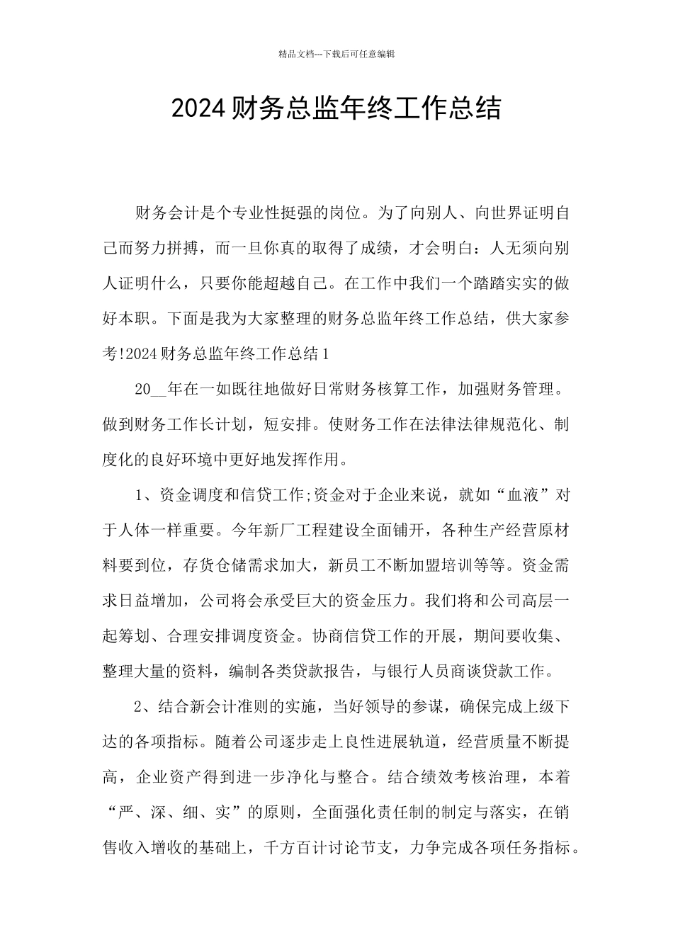 2024财务总监年终工作总结_第1页