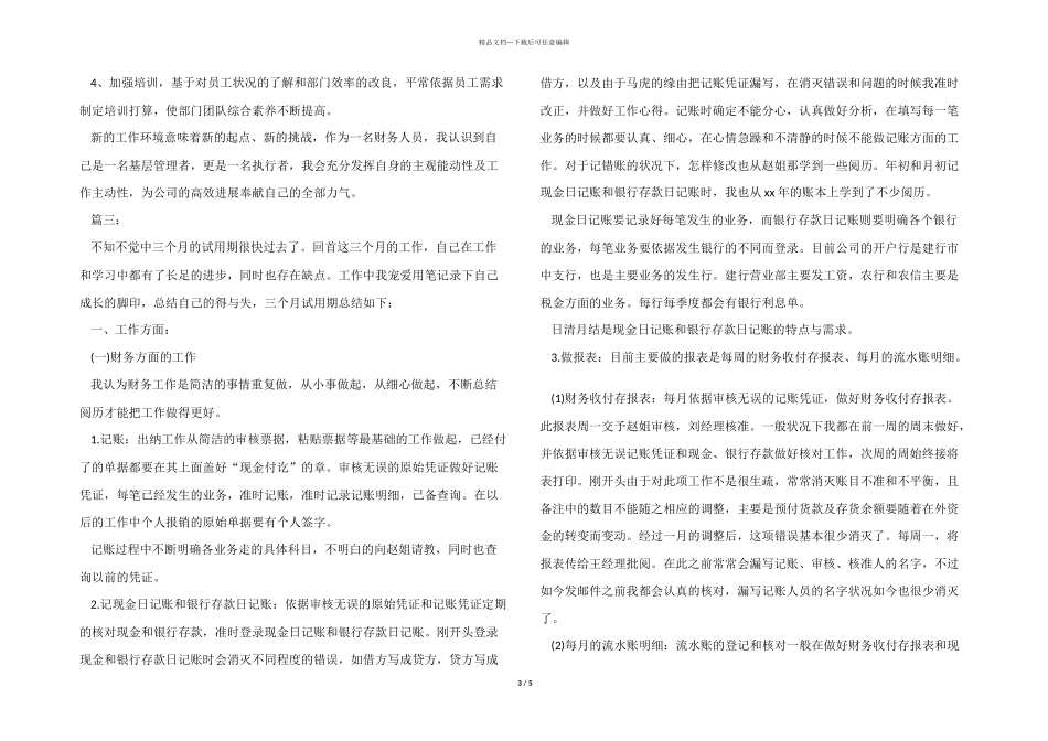 2024财务试用期三个月工作总结3篇_第3页
