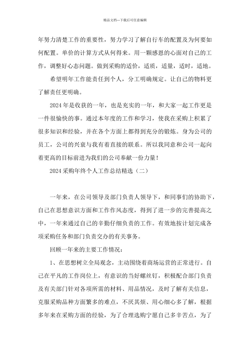 2024采购年终个人工作总结精选_第3页