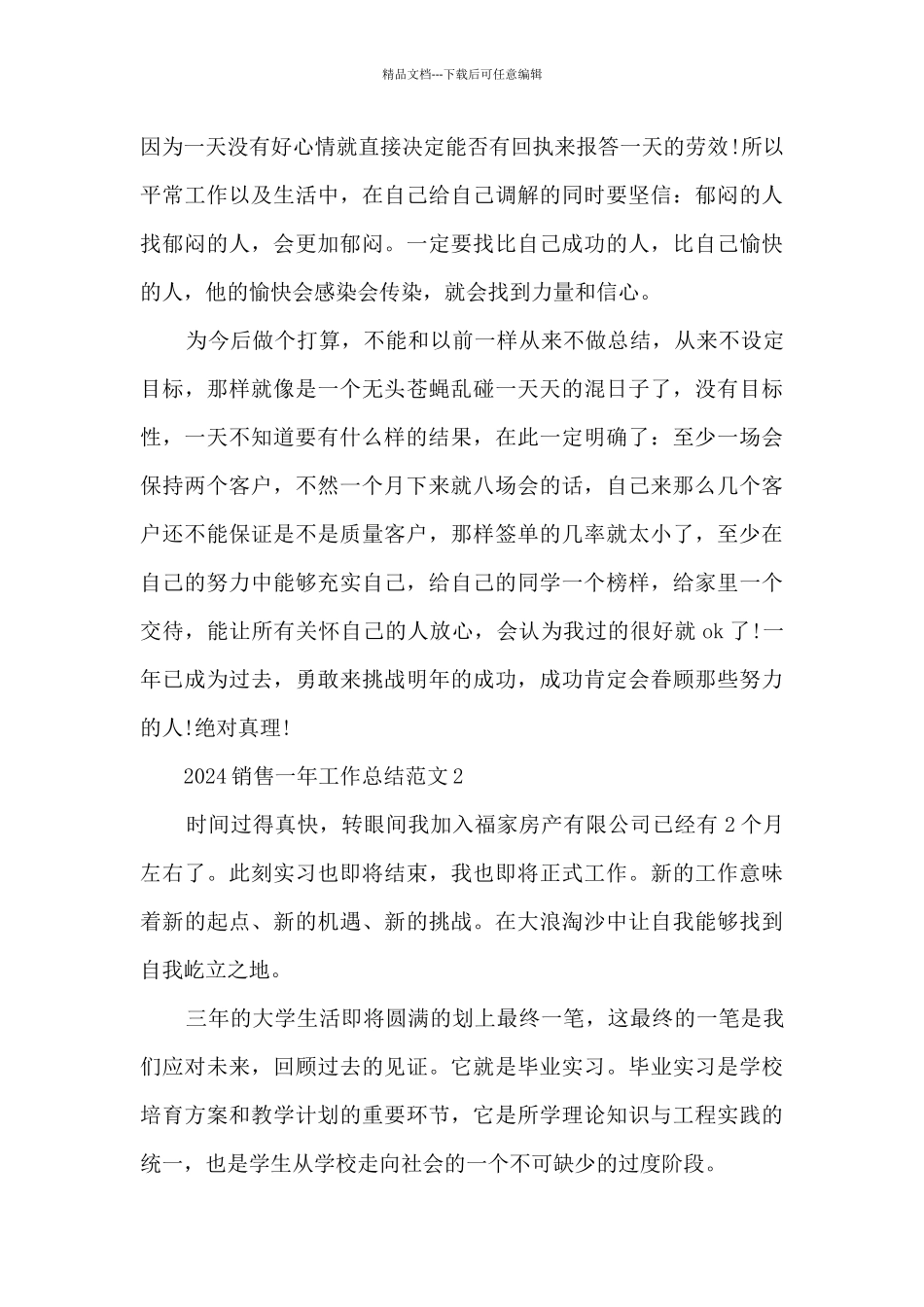 2024销售一年工作总结范文5篇_第3页